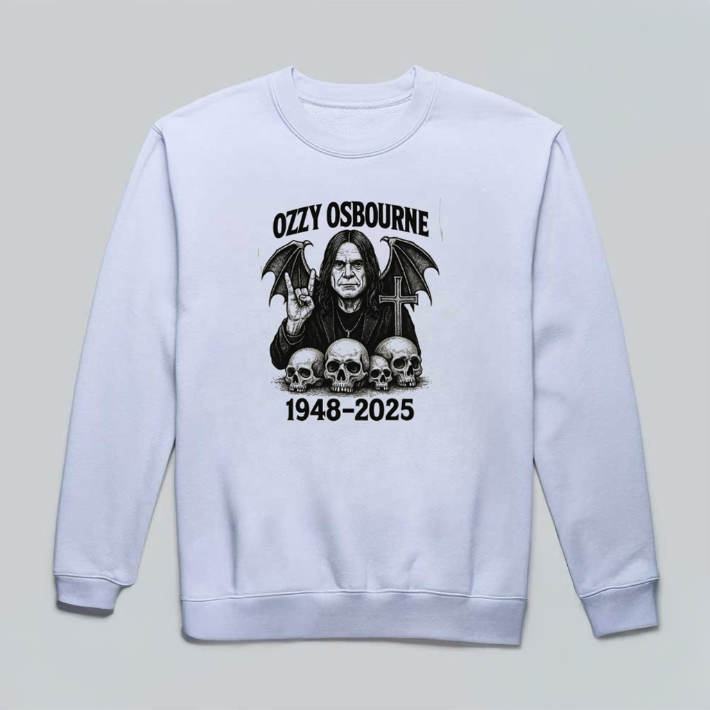 Rip Ozzy Osbourne Bat 2025 Sweatshirt Memorial Gifts For Rock Fans Rip Ozzy Osbourne Bat 2025 Sweatshirt Memorial Gifts For Rock Fans
