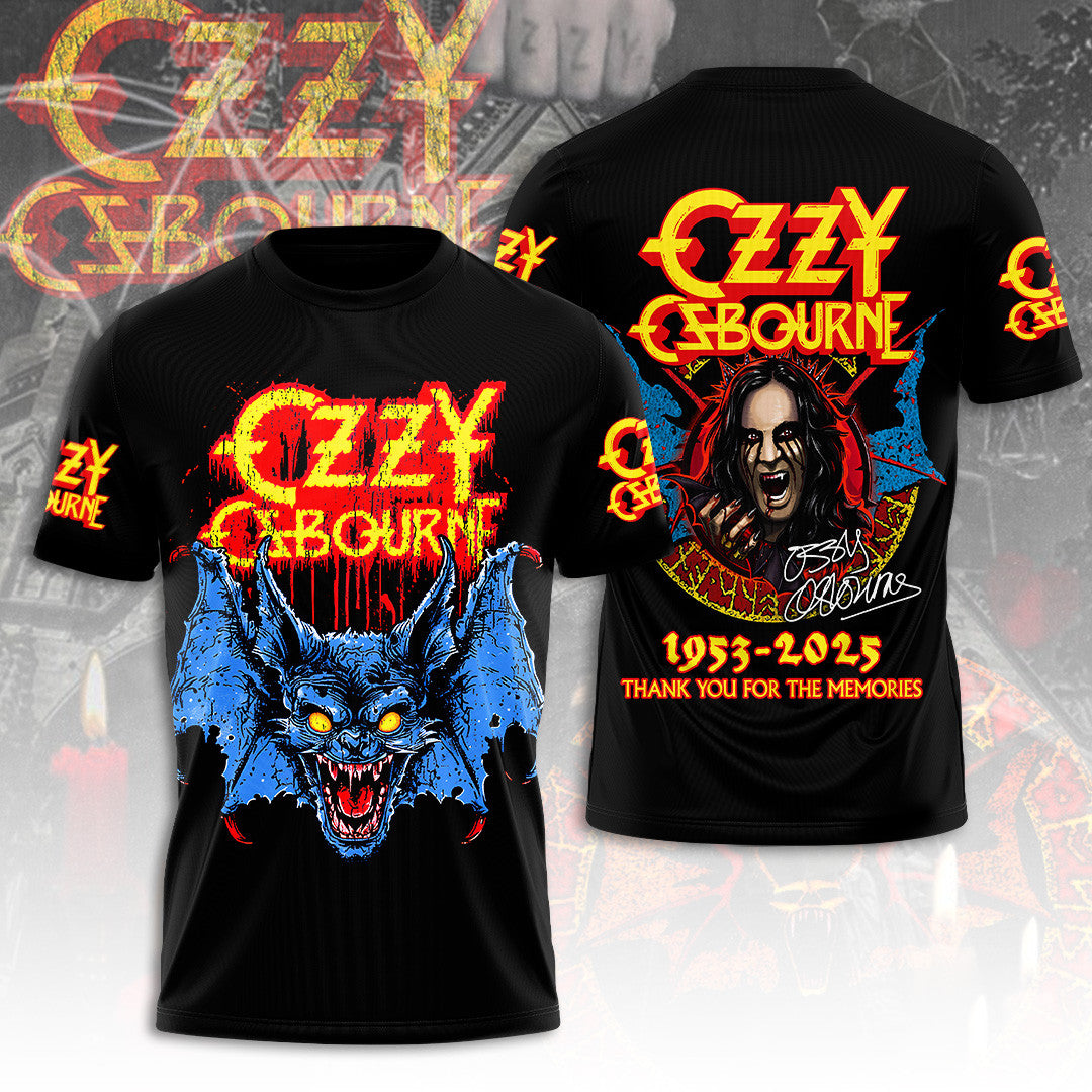 RIP Ozzy Osbourne Shirt 1953 2025 Thank You For The Memories T-Shirt Gifts For Fans RIP Ozzy Osbourne Shirt 1953 2025 Thank You For The Memories T-Shirt Gifts For Fans