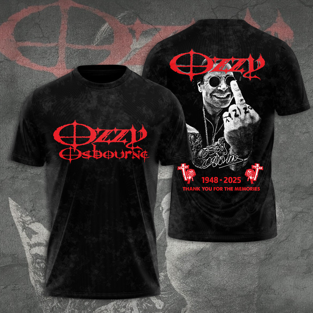 RIP Ozzy Osbourne Shirt Thank You For The Memories Shirt Fans Gifts RIP Ozzy Osbourne Shirt Thank You For The Memories Shirt Fans Gifts