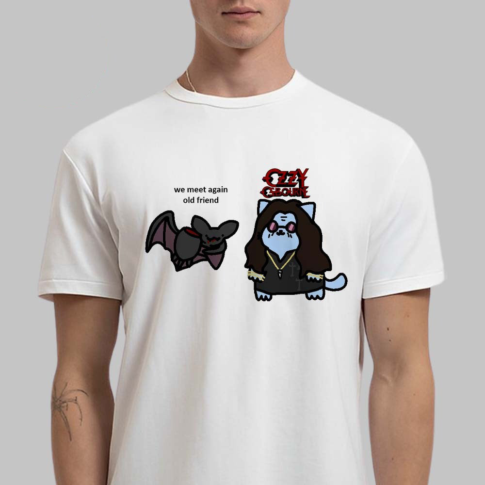 RIP Ozzy Osbourne We Meet Again Old Friend Ozzy Meet The Bat T-Shirt Ozzy Osbourne Shirt Memorial Gifts