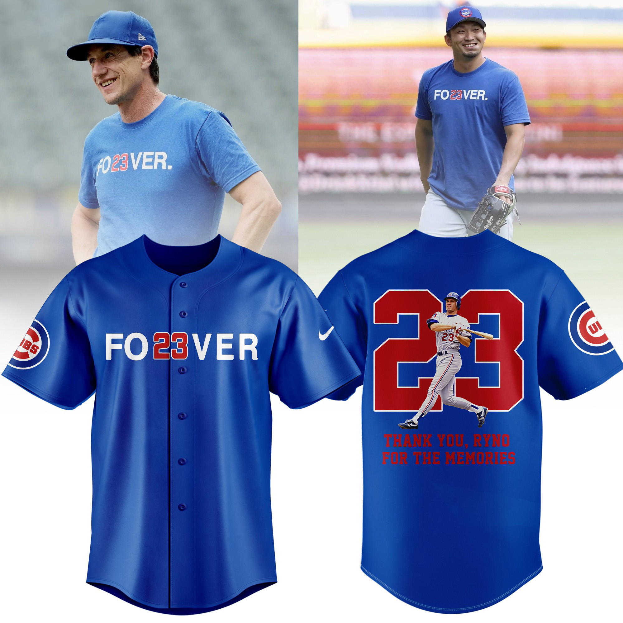 RIP Ryne Sandberg Forever 23 Jersey Baseball Enthusiast Gifts MLB Merch