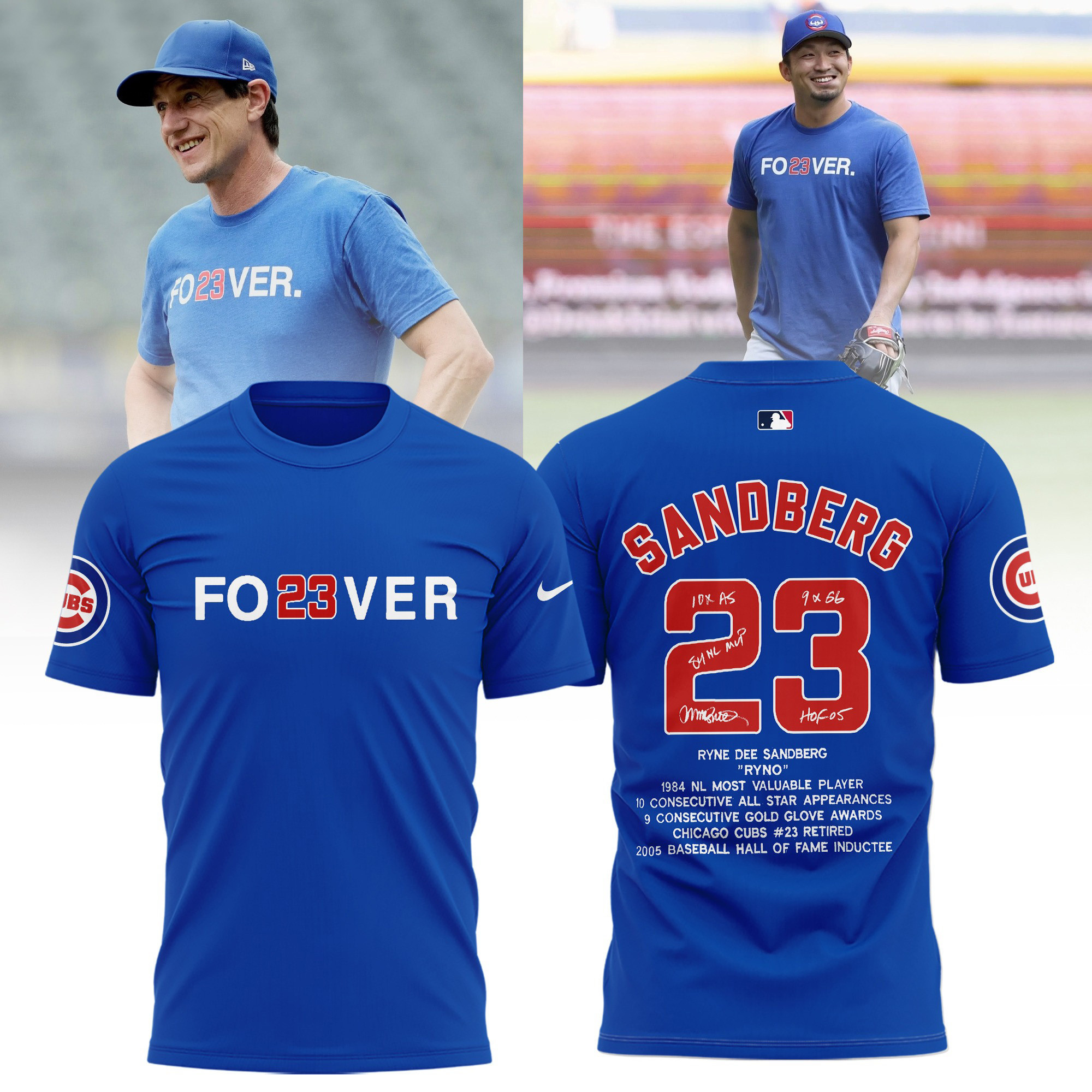 RIP Ryne Sandberg Forever 23 T-Shirt Gifts For MLB Chicago Cubs Fans