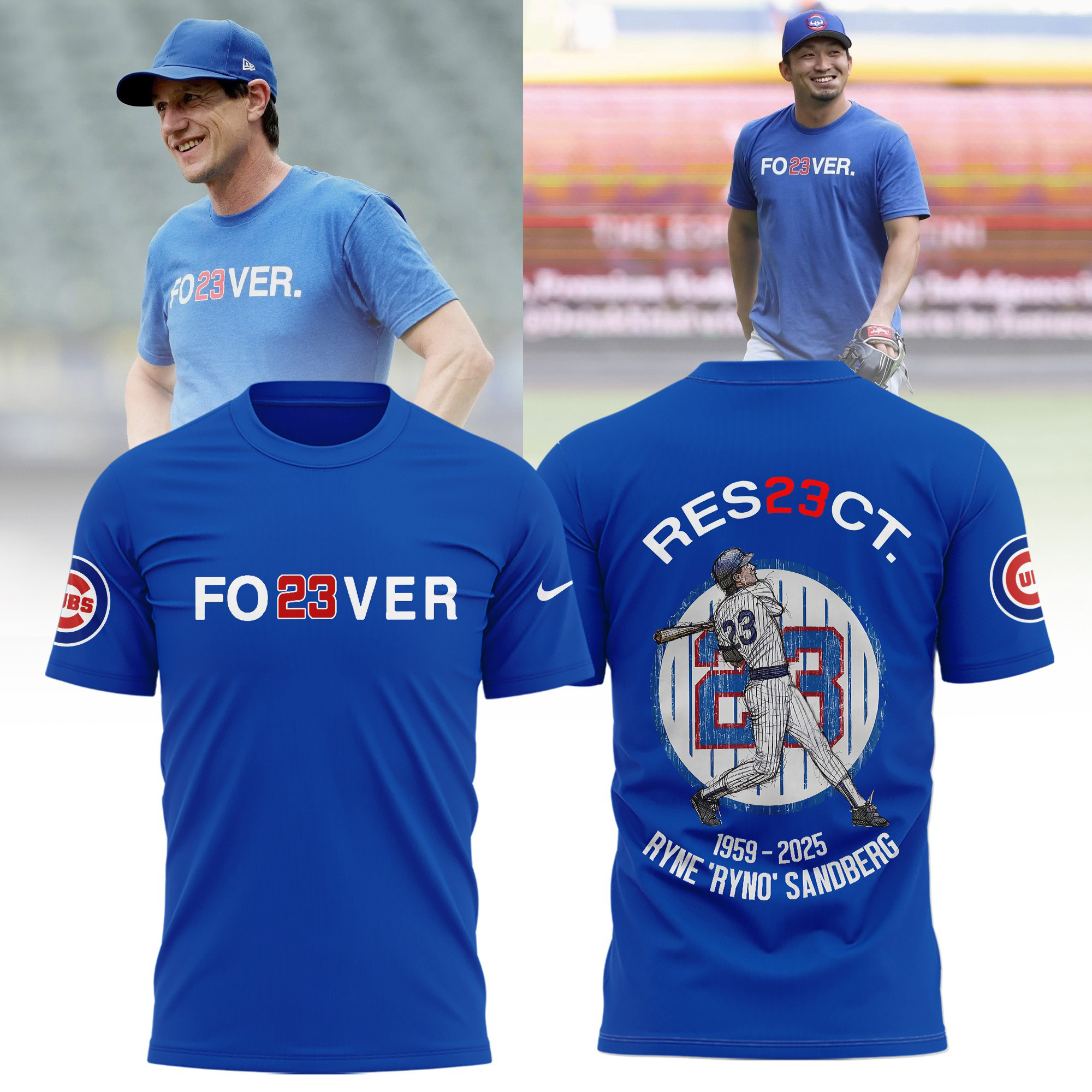 RIP Ryne Sandberg Forever 23 T-Shirt Presents For MLB Baseball Fans