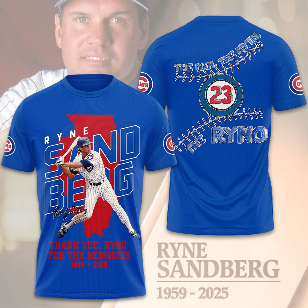 RIP Ryne Sandberg Thank You For The Memories Shirt Cool Baseball Gifts Chicago Cubs Merch For Fans