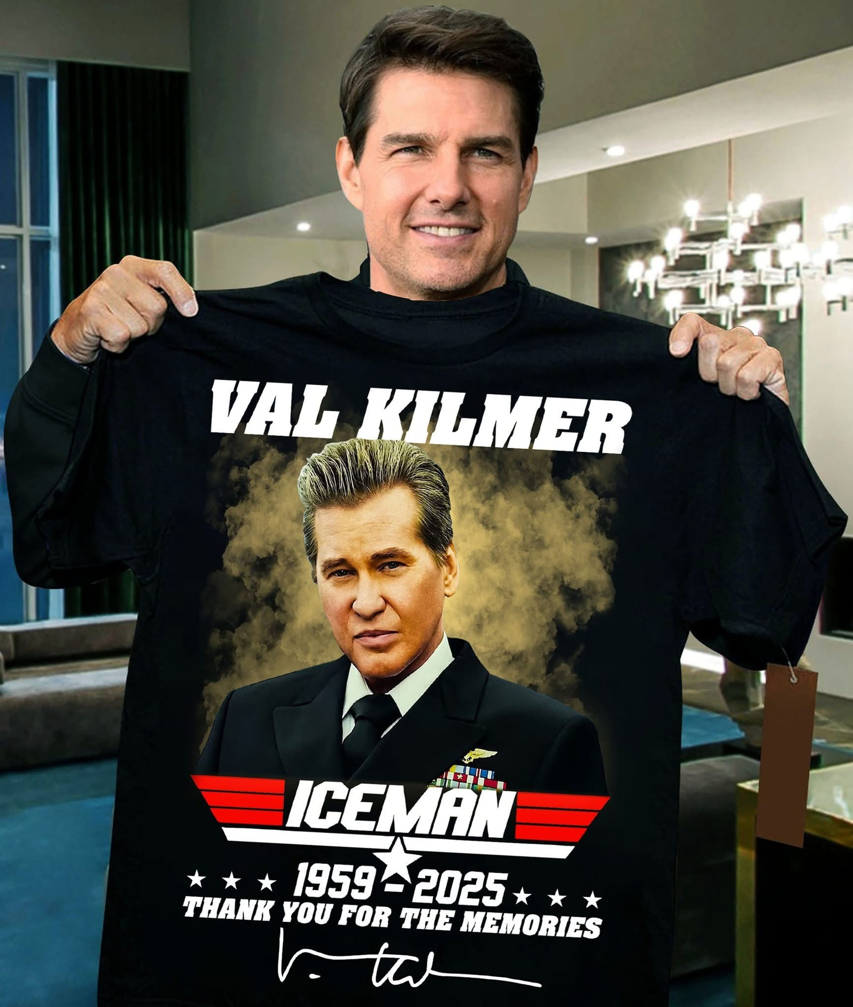 RIP Val Kilmer ICEMAN Thank You For The Memories T-Shirt 1959 2025 Val Kilmer Merch