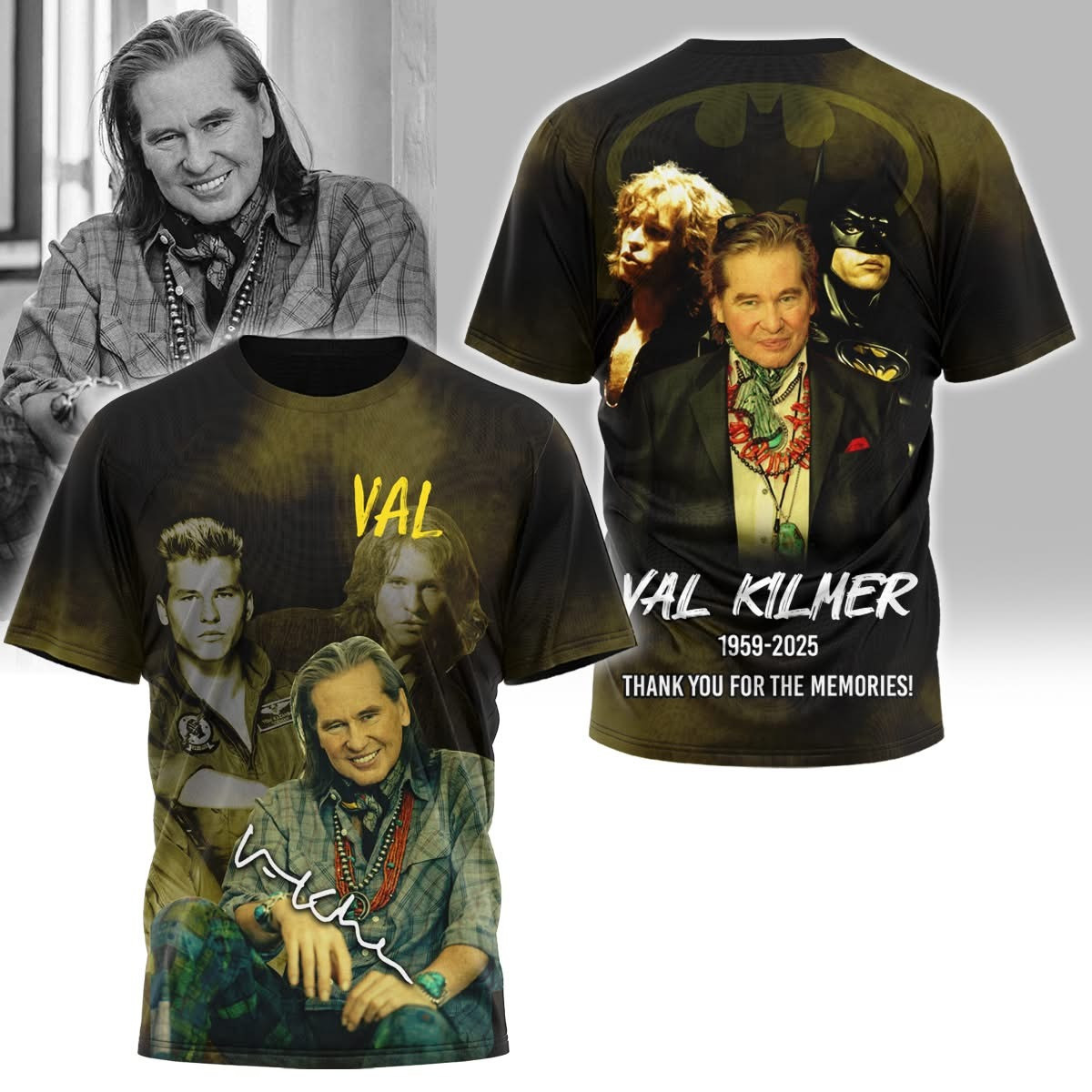 RIP Val Kilmer Thank You For The Memories Shirt Rest In Peace Val Kilmer T-Shirt Fan Gifts