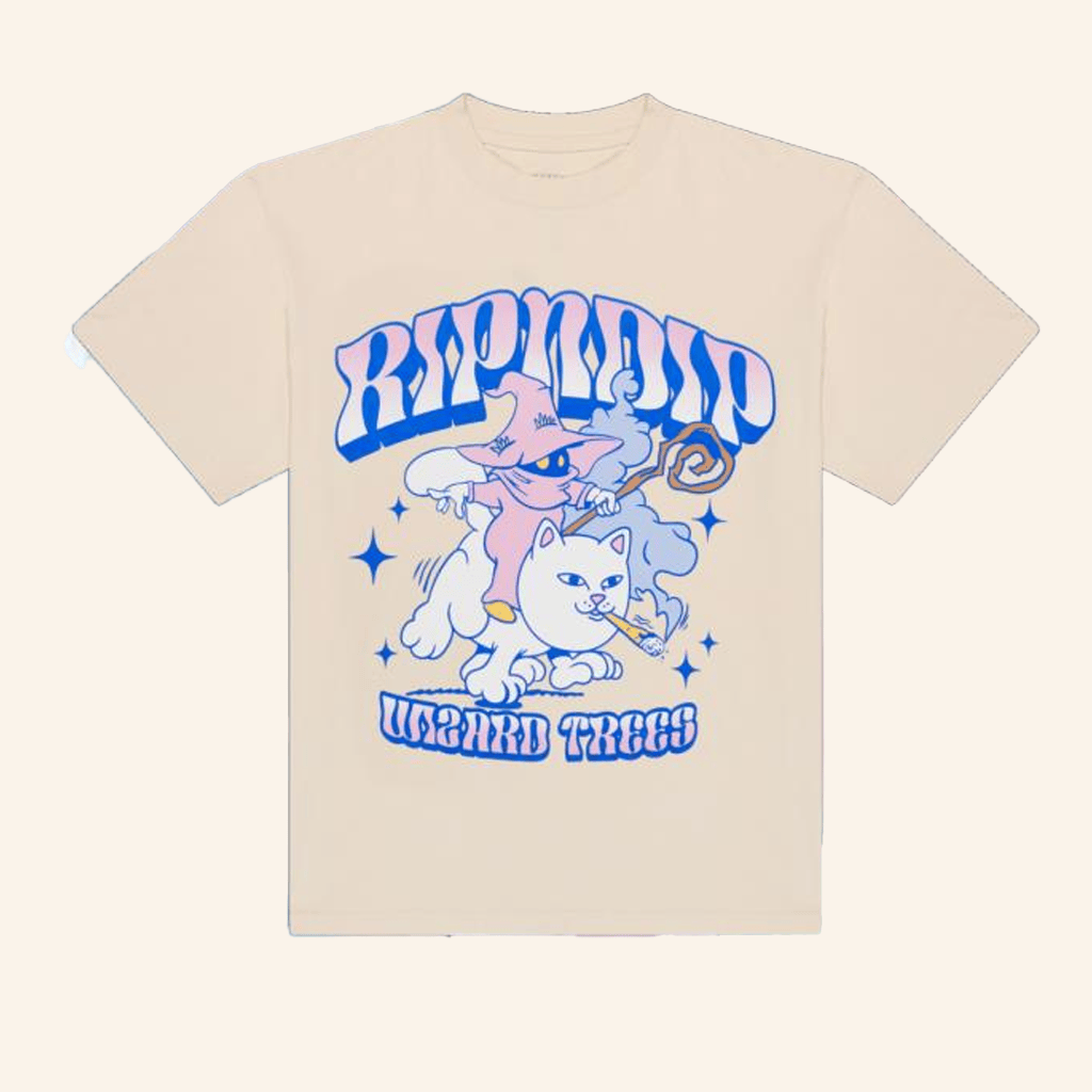 RIPNDIP Clothing Merch Ripndip Wizard Trees Riding High T-Shirt Her Gifts