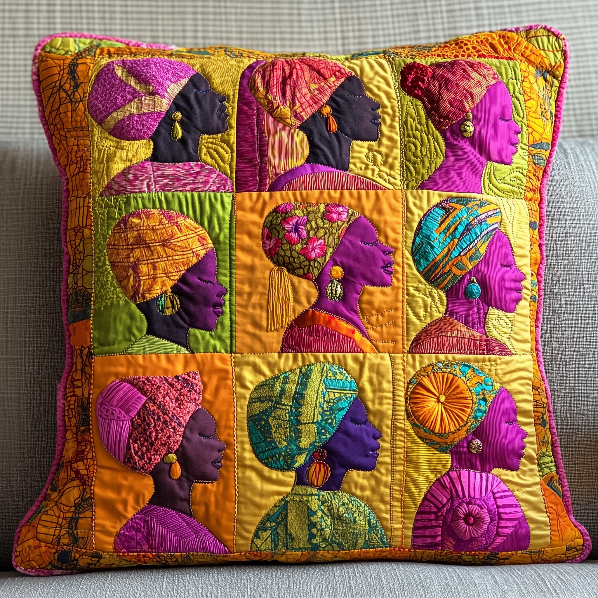 Rise & Slay Quilted Pillow Case Pillow Protector CoverAfrican American Heritage Month Gifts