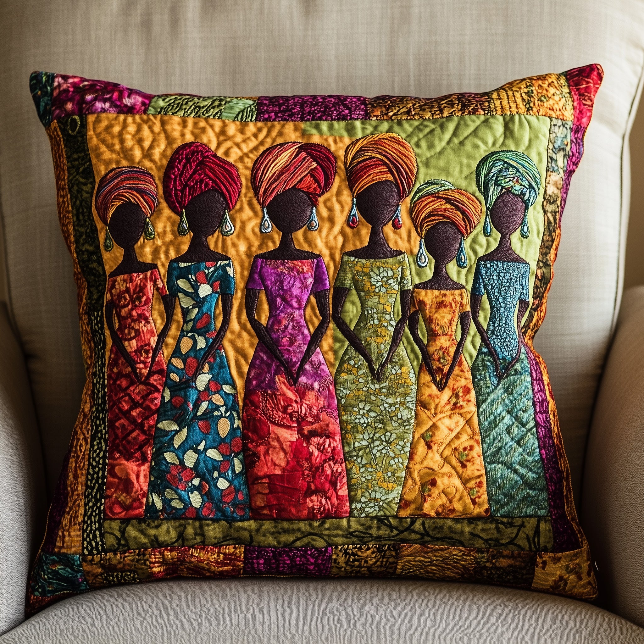 Rise & Slay Quilted Pillow Case Pillow Protector CoverAfrican American Heritage Month Gifts