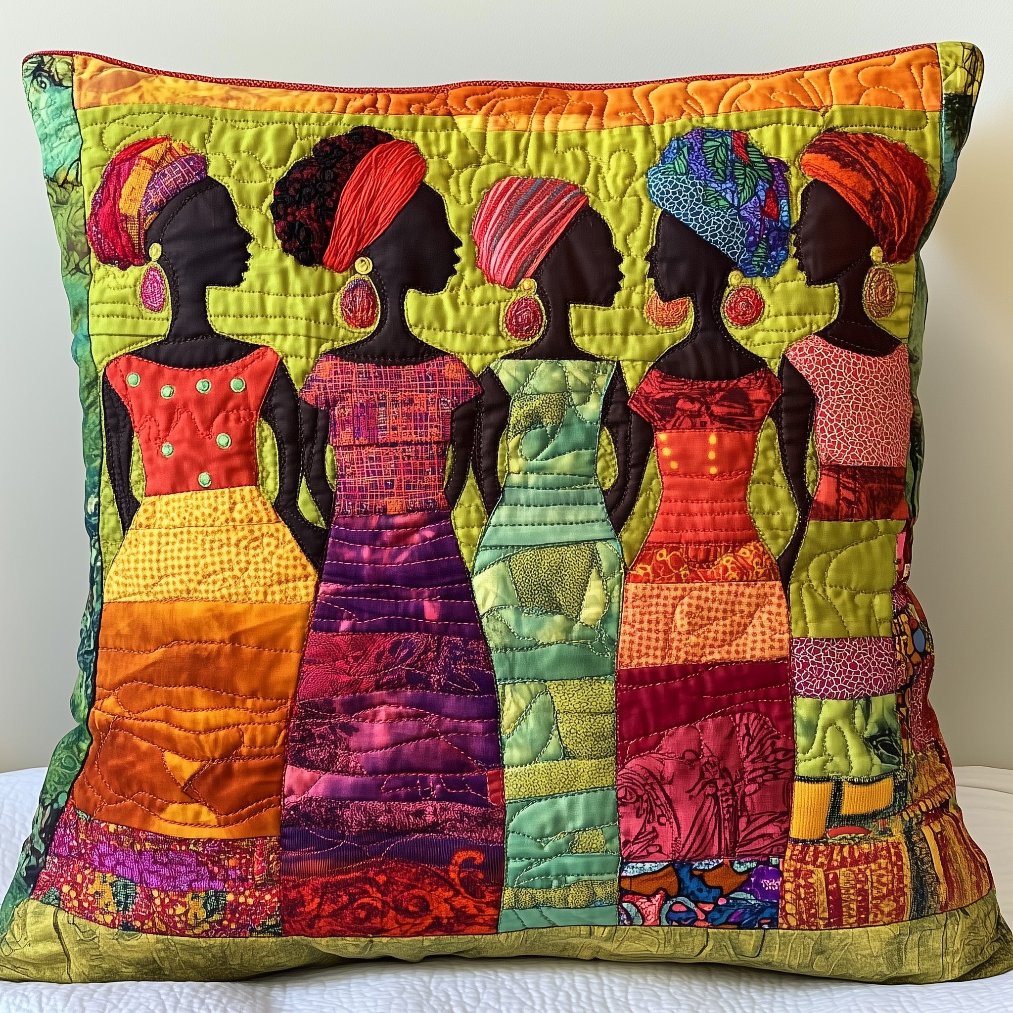 Rise & Slay Quilted Pillow Case Square Pillow Cushion CoverMelanin Black Women Gifts For Her