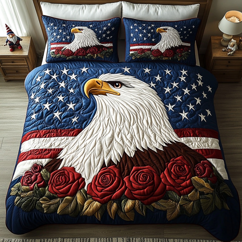 Rise Proud Quilted Bedding Set Luxury Comforter Gift Set for Him or Her