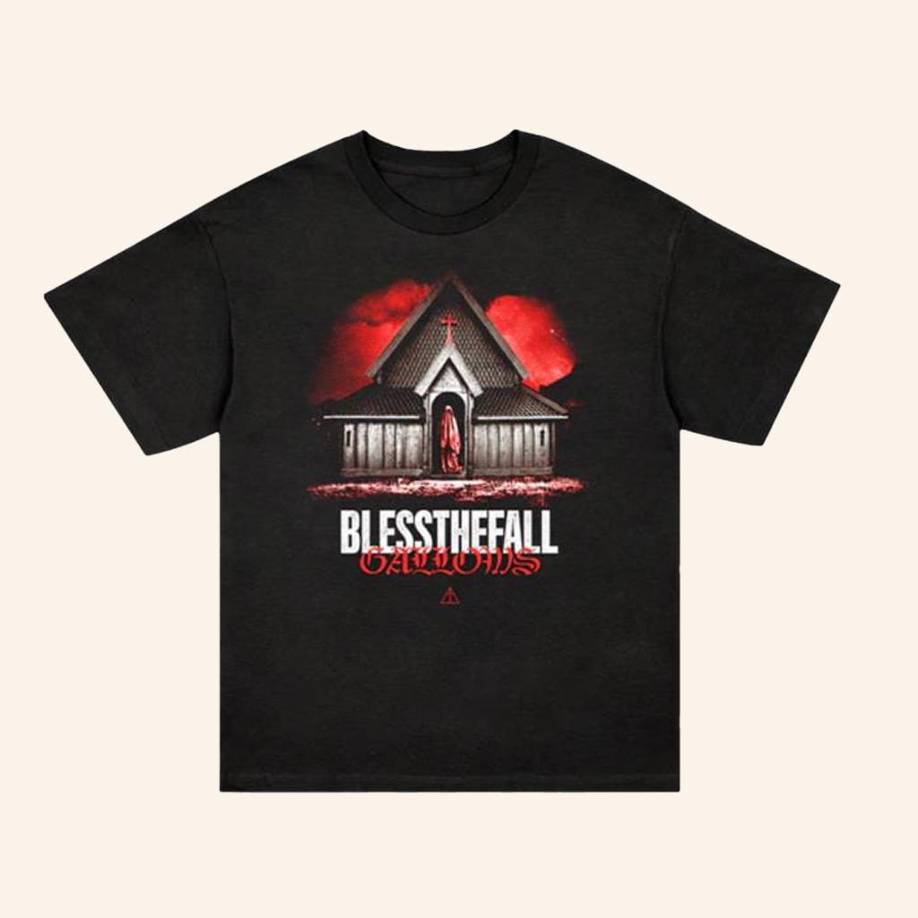 Rise Records Merch Blessthefall Gallows Album Art Black T-Shirt Gifts For Fans Rise Records Merch Blessthefall Gallows Album Art Black T-Shirt Gifts For Fans