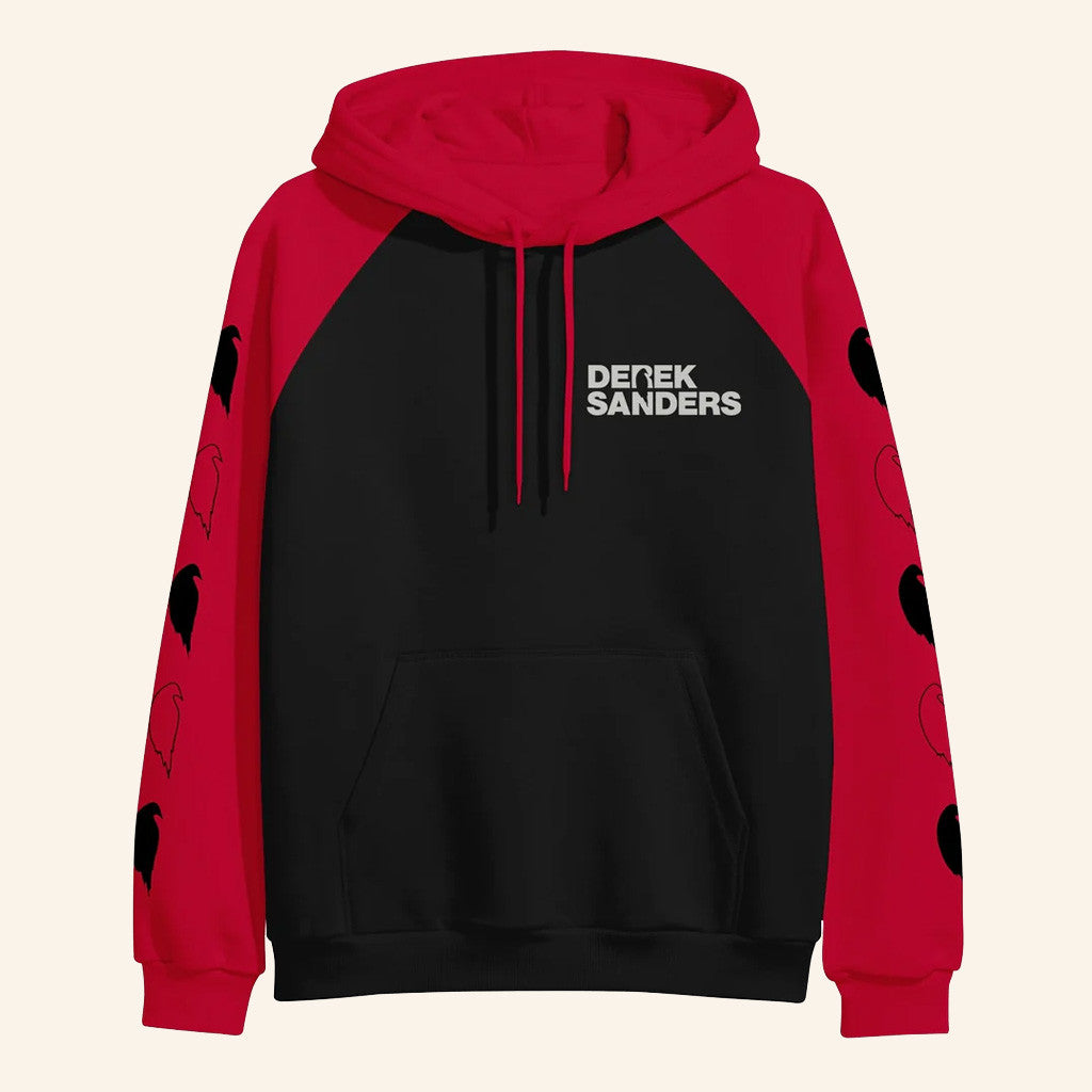 Rise Records Merch Derek Sanders Bird Red Black Hoodie Present For Husband Rise Records Merch Derek Sanders Bird Red Black Hoodie Present For Husband