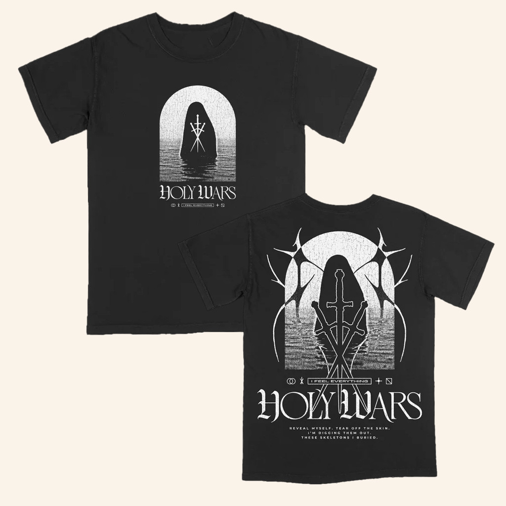 Rise Records Merch Holy Wars I Feel Everything Black T-Shirt Xmas Gifts For Dad