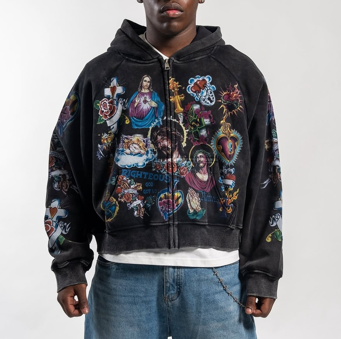 Risen King We Are Righteous Zip Hoodie Faith Clothing Christian Gifts For Husband