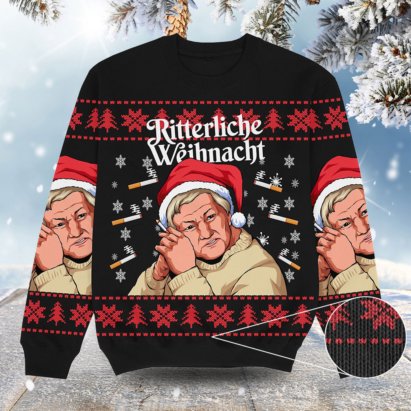 Ritterliche Weihnacht Christmas Ugly Sweater Cool Xmas Clothes Brother In Law Xmas Gifts