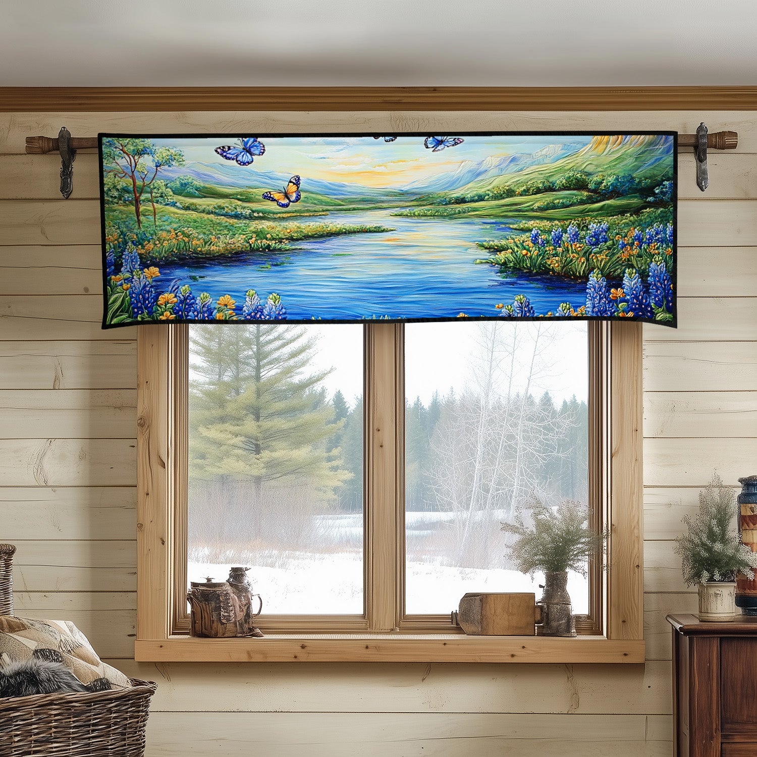 River Breeze Quilted Valance Home Decor Items Best Gifts For Flower Lovers