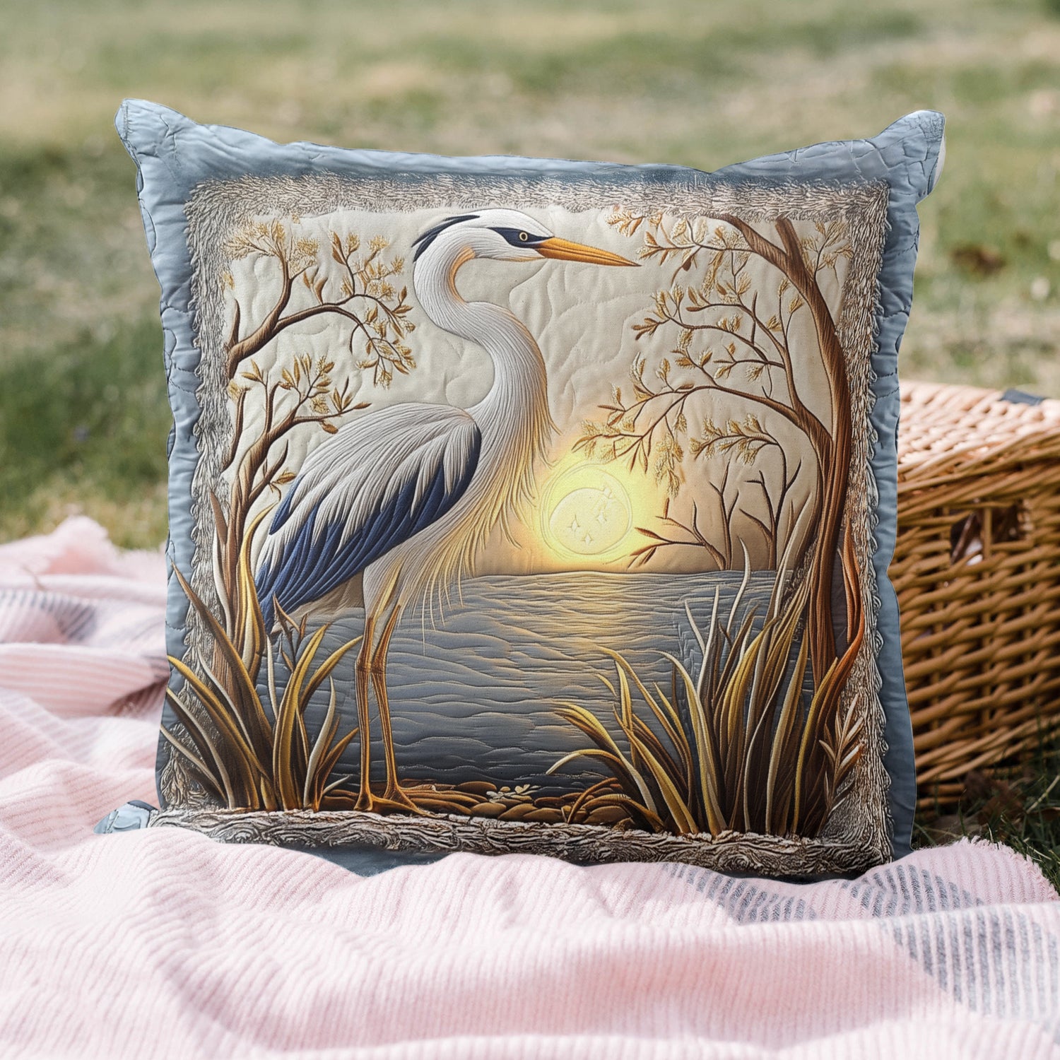 River Elegance Quilted Pillow Case Decorative Pillow Cases Good Gifts For Mom