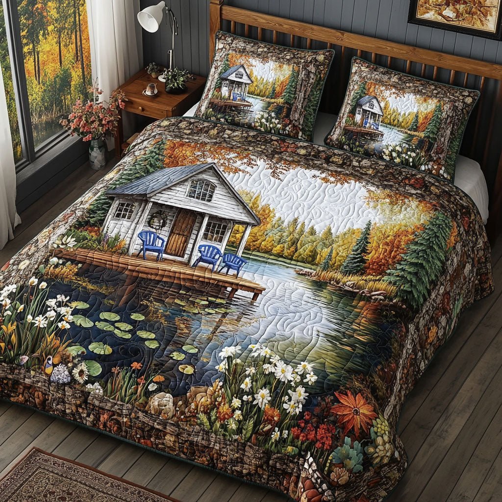 Riverbend Refuge Quilted Bedding Set Bedroom Decor Ideas Fishing Theme Merchandise