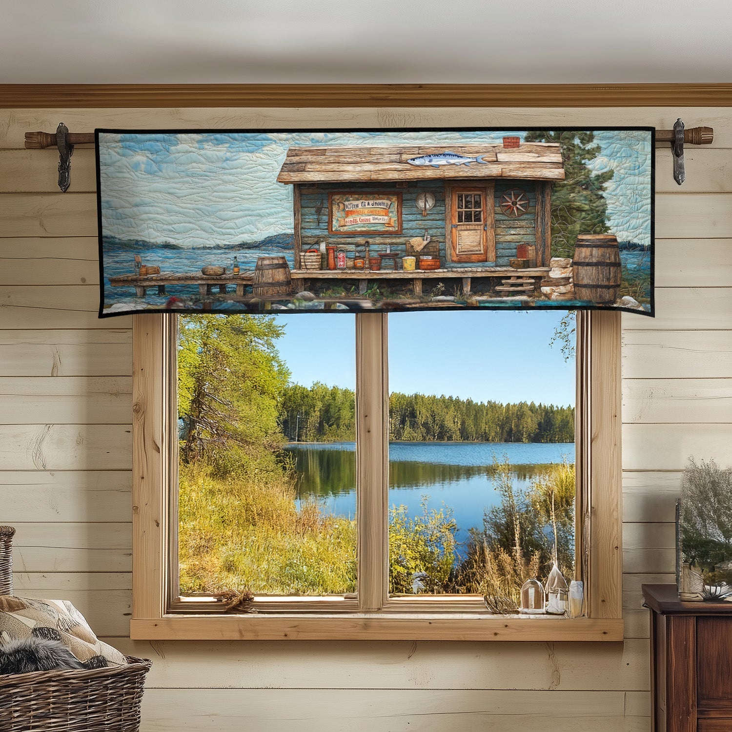 Riverside Serenity Quilted Valance Front Door Idea Gifts For Fishermen Who Have Everything