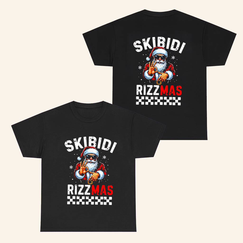 Rizz Santa Skibidi Rizzmas 6 7 T-Shirt Six Seven Christmas Shirt Gifts For Friends Rizz Santa Skibidi Rizzmas 6 7 T-Shirt Six Seven Christmas Shirt Gifts For Friends