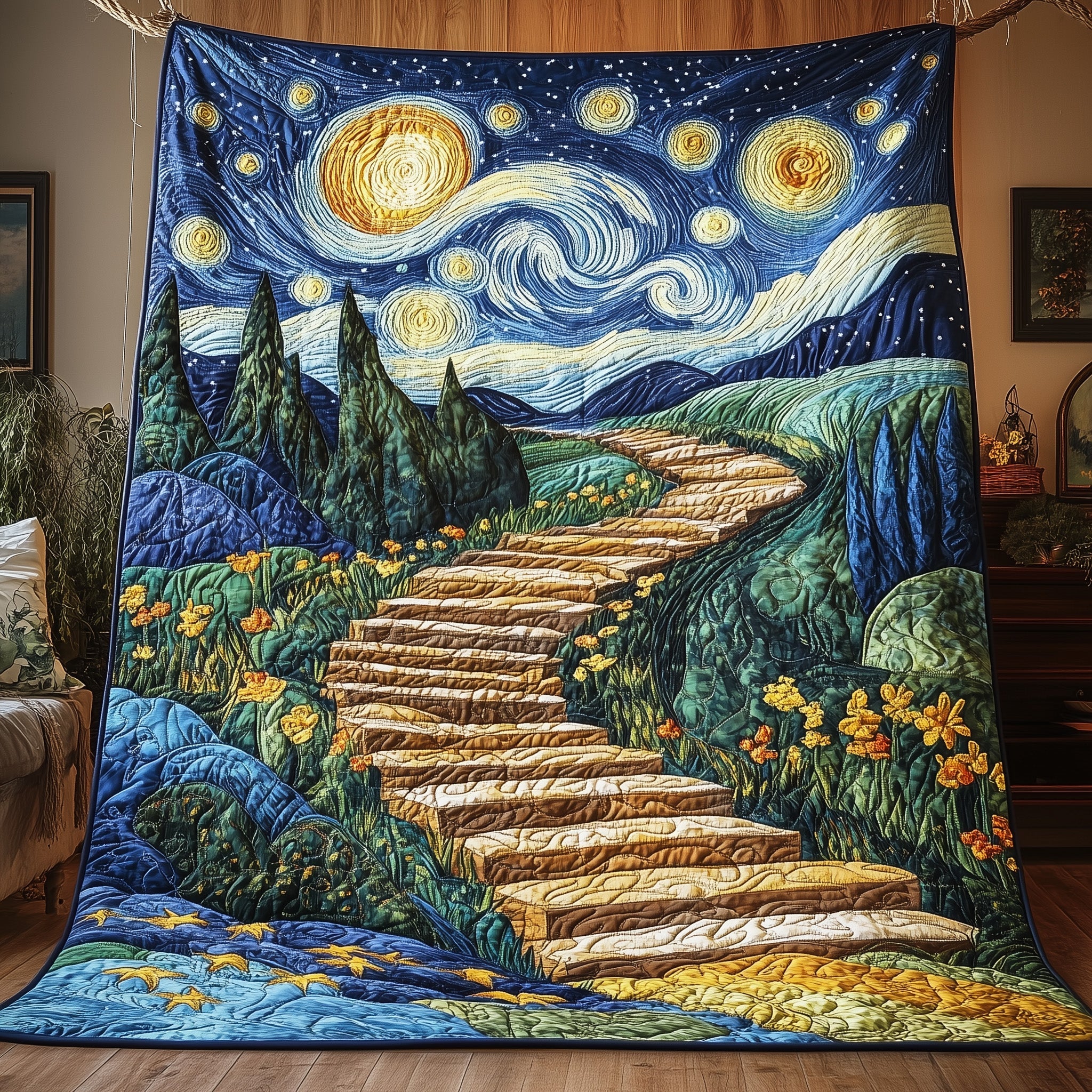 Road To Sky Quilted Blanket Merchandise Throw BlanketChristmas Present Ideas For Daughter