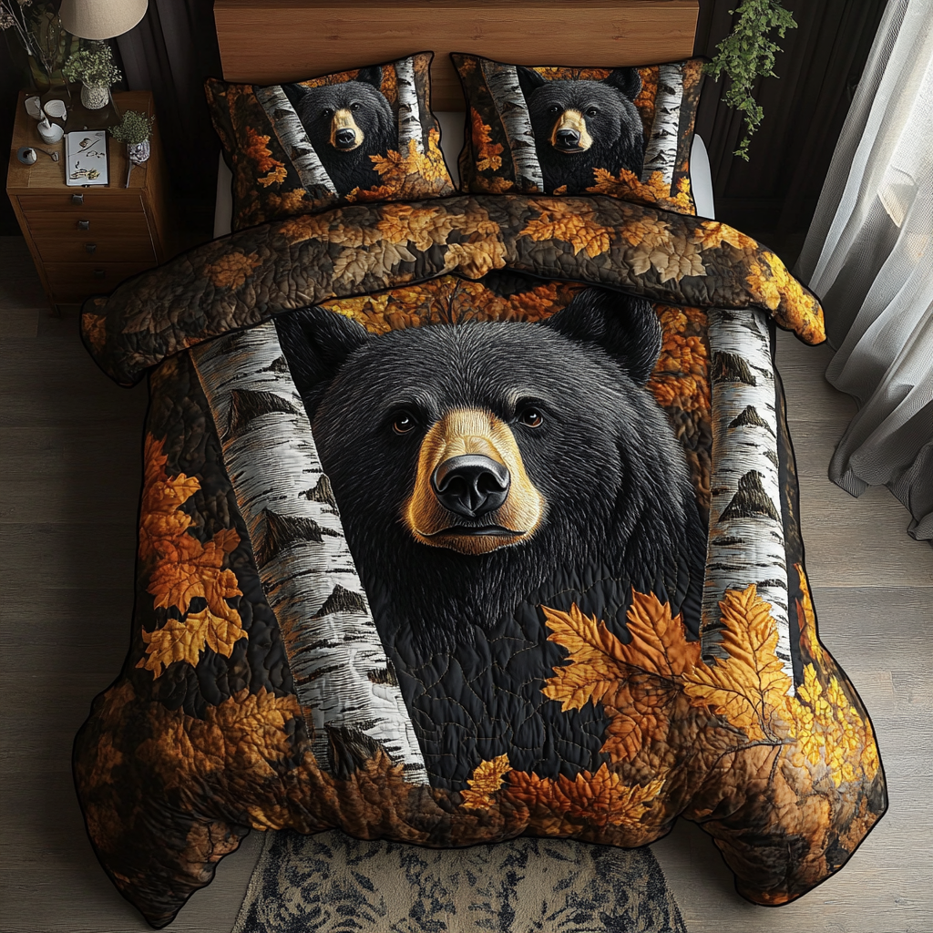 Roaming Wild Quilted Bedding Set Cozy Bedroom Decor Nature Lover Gift Ideas