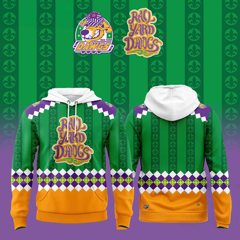 Roanoke Dawgs 2025 Mardi Gras Hoodie Gifts For Fans