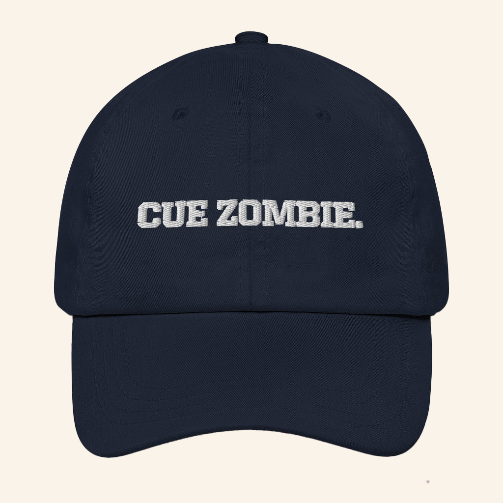 ROAR Merch Cue Zombie Embroidered Hat Unique Gifts For Boyfriend ROAR Merch Cue Zombie Embroidered Hat Unique Gifts For Boyfriend