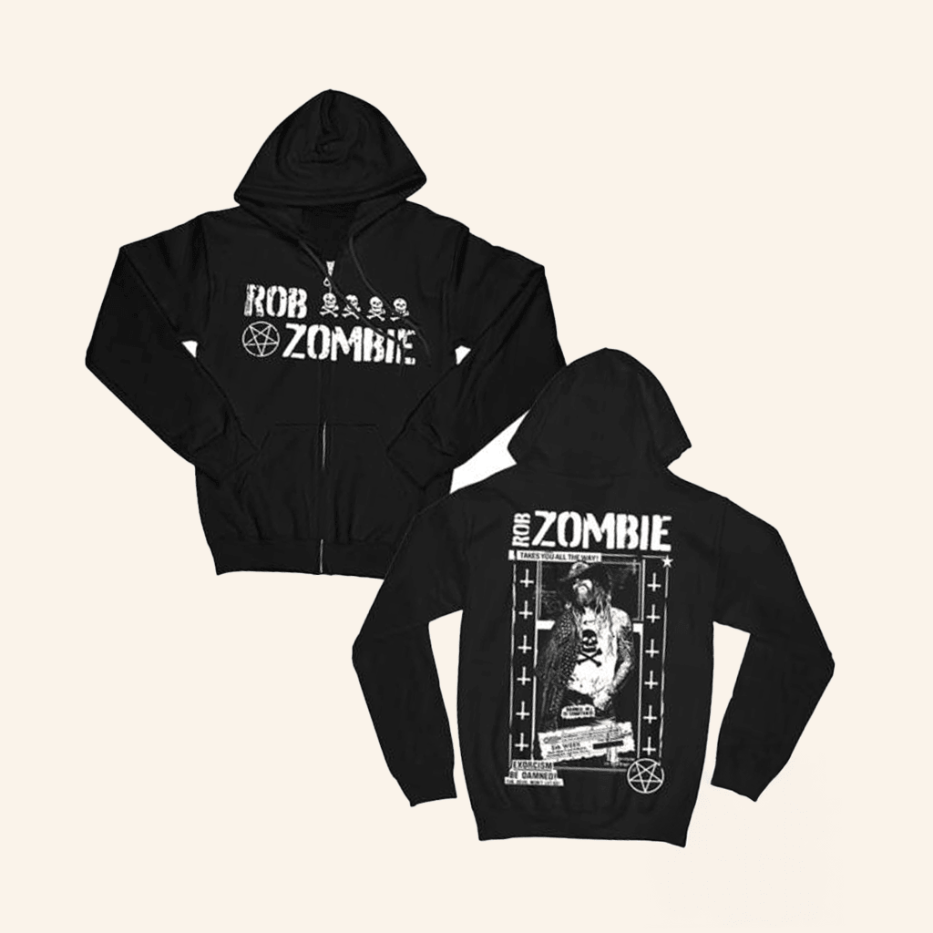 Rob Zombie Merch Devil Movie Zip Hoodie Presents For Boyfriend Rob Zombie Merch Devil Movie Zip Hoodie Presents For Boyfriend
