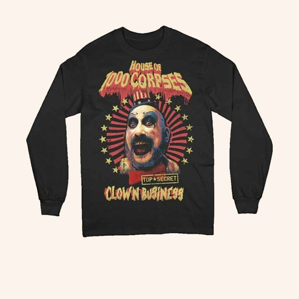 Rob Zombie Merch House Of 1000 Corpses Clown Business Long Sleeve Shirt Gift For Brother
