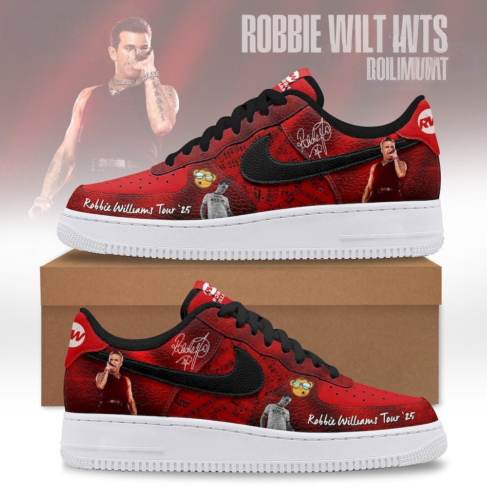 Robbie Williams Live 2025 Limited Edition Nike Air Force 1 Music Lover Gifts For Him