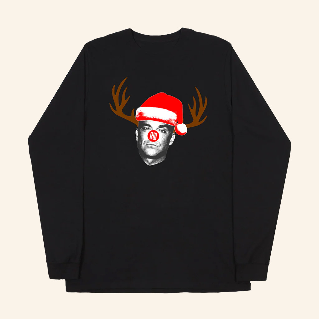 Robbie Williams Merch Rudolph Long Sleeve Shirt Christmas Gifts For Music Lovers Robbie Williams Merch Rudolph Long Sleeve Shirt Christmas Gifts For Music Lovers