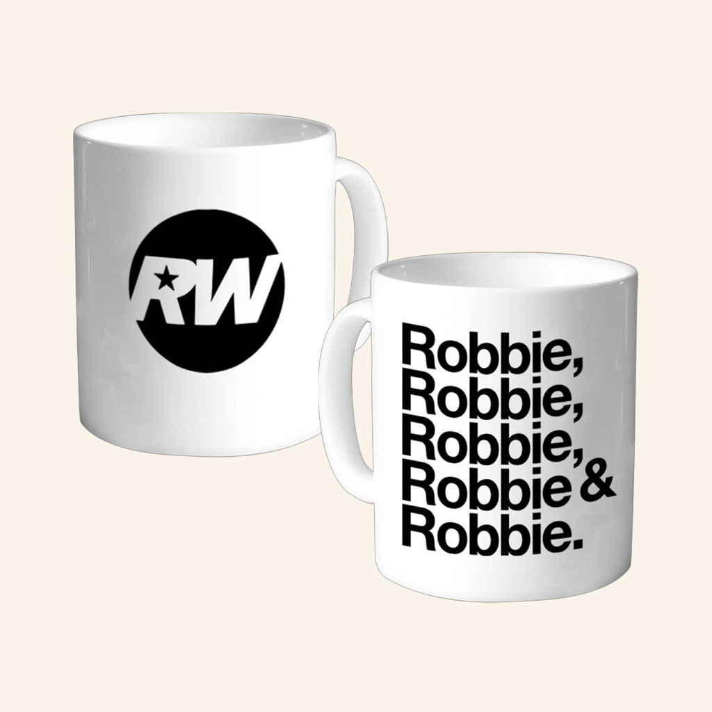 Robbie Williams Merch RW ROBBIE Mug Music Lover Gift Ideas For Him Robbie Williams Merch RW ROBBIE Mug Music Lover Gift Ideas For Him