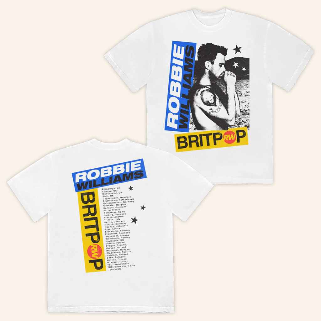 Robbie Williams Merch Vintage Style Tour Date T-Shirt Gifts For Music Lovers Robbie Williams Merch Vintage Style Tour Date T-Shirt Gifts For Music Lovers
