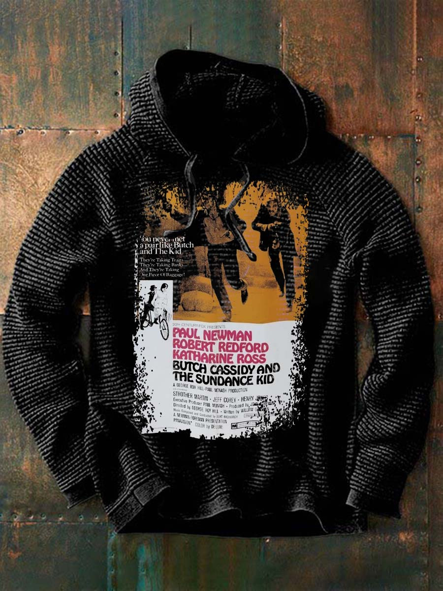 Robert Redford Butch Cassidy Hoodie The Sundance Kid Poster Film Graphic Gifts For Fans