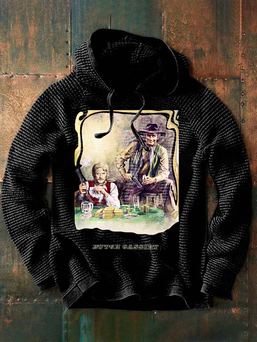 Robert Redford Hoodie Butch Cassidy The Sundance Kid Poster Film Graphic Memorial Gifts