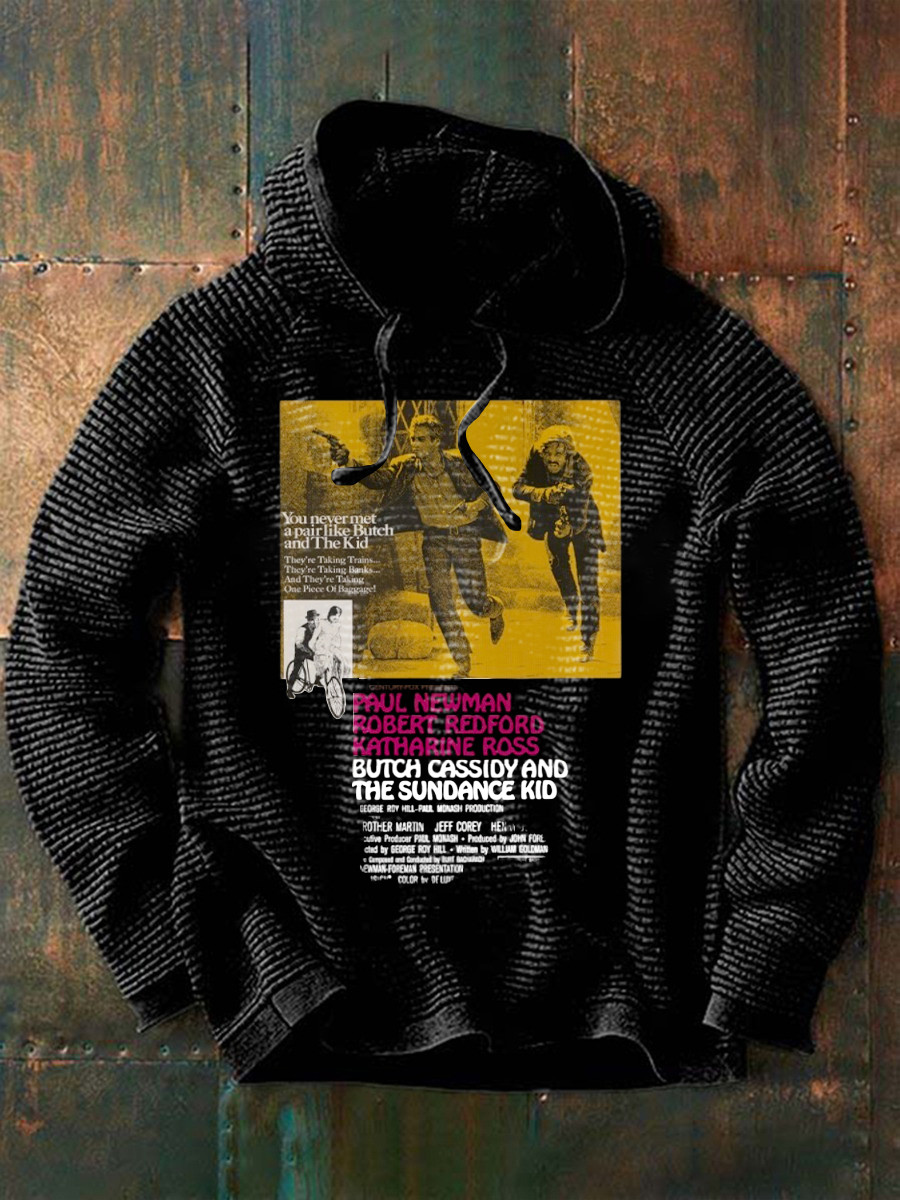 Robert Redford Hoodie Paul Newman Butch Cassidy Katharine Ross Movie Poster Gifts For Her
