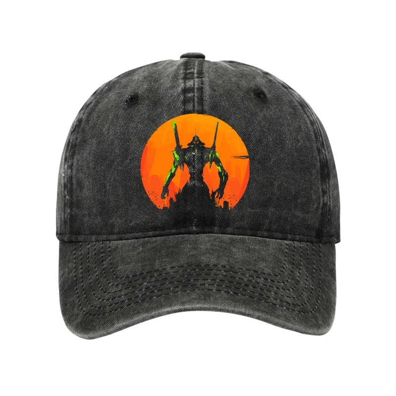 Robot Warrior Vintage Washed Hat Best Baseball Cap Gifts For Robot Lovers