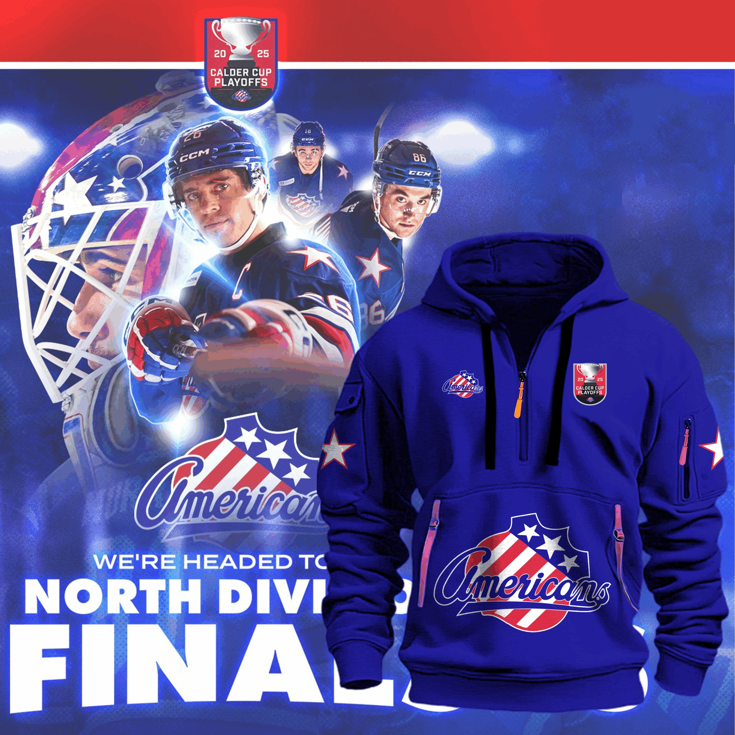 Rochester Americans 2025 Quarter Zip Hoodie Gift Ideas For Hockey Fans