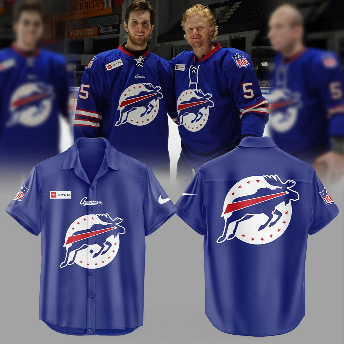 Rochester Americans Bills Day Hawaiian Shirt Best Gifts For Hockey Lovers