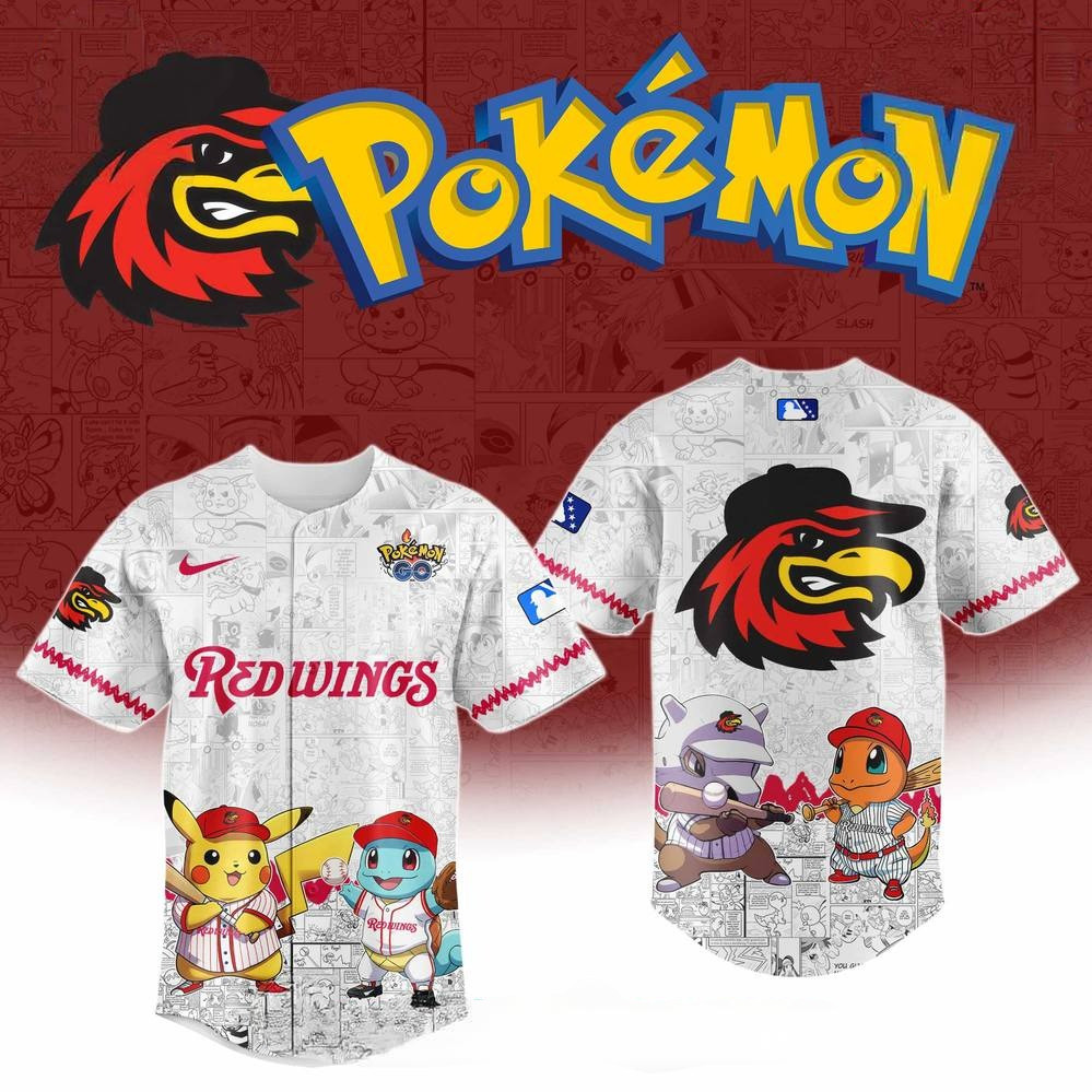 Rochester Red Wings x Pokemon Go Special Baseball Jersey Presents For Baseball Fans