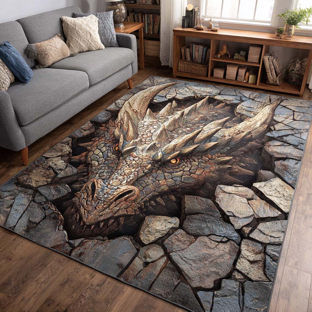 Rock Breaker Area Rug Front Door Entryway Ideas Best Gifts For Dragon Lovers