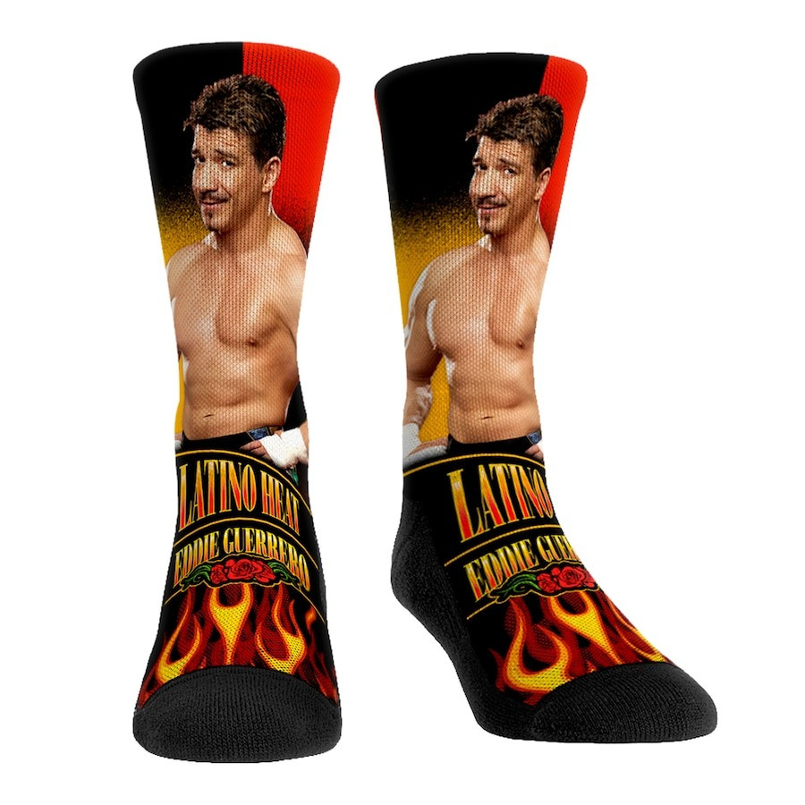 Rock Em Socks Eddie Guerrero Stare Down Crew Socks Gifts For Husband