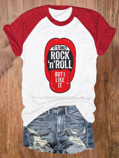 Rock N Roll Forever Raglan T-Shirt The Rolling Stones Merch Gifts For Vintage Music Fans
