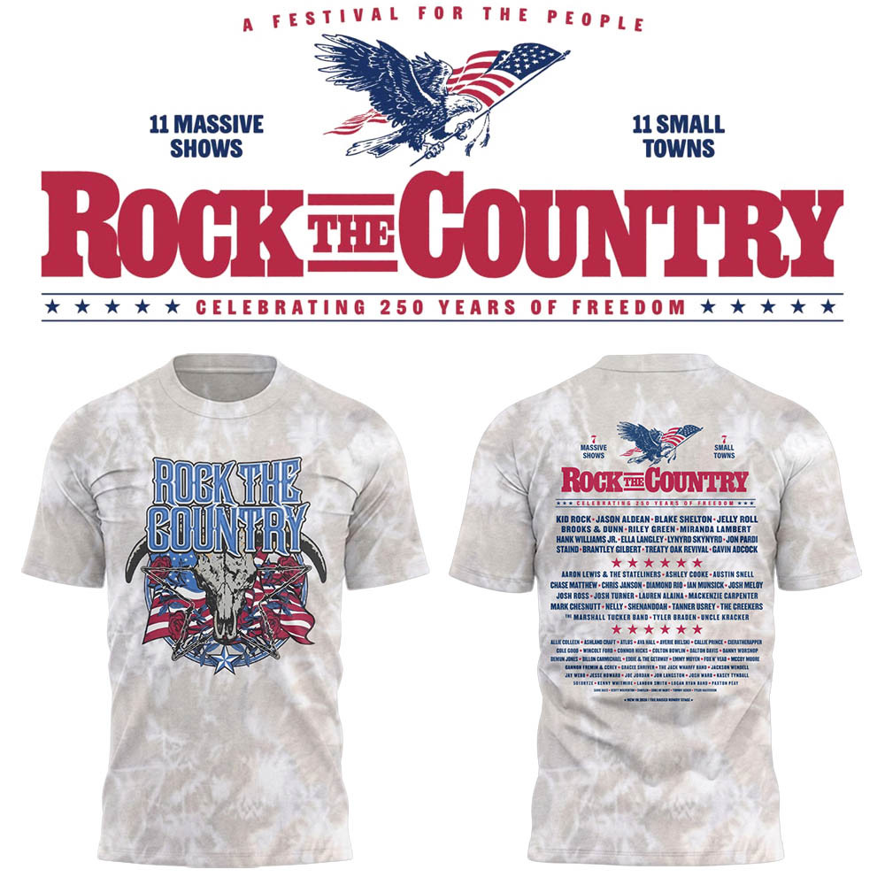 Rock The Country 2026 Celebrate 250 Years Of Freedom T-Shirt Best Gift For Music Lovers