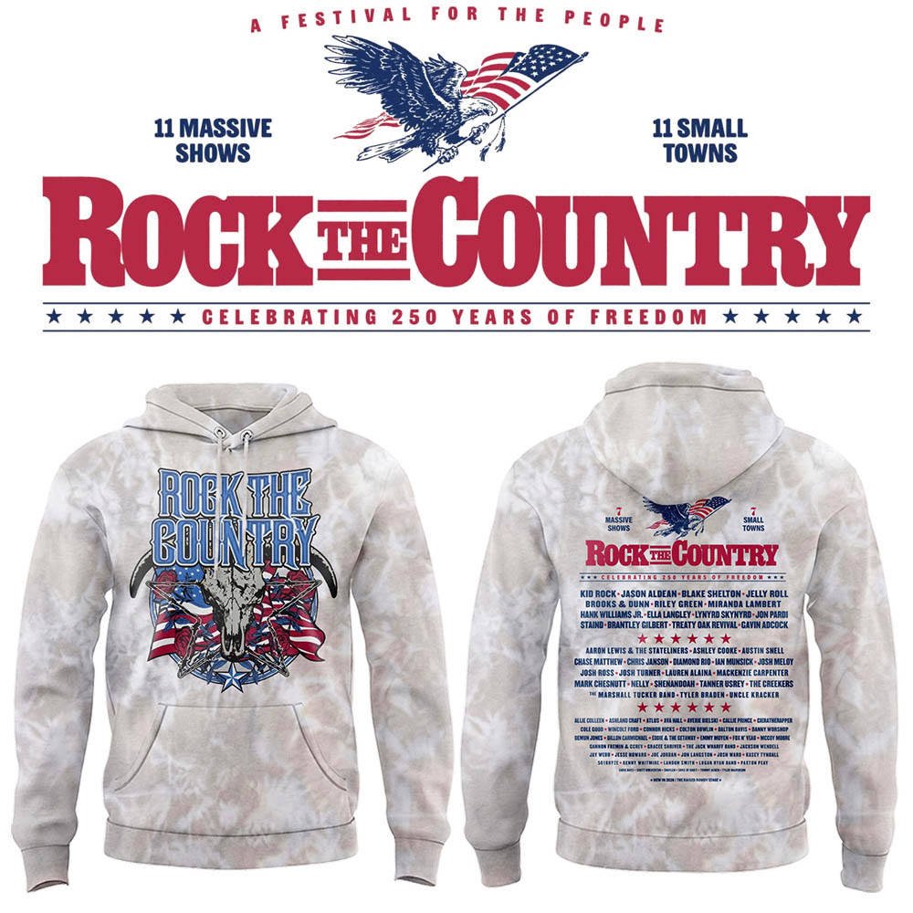 Rock The Country 2026 Hoodie Celebrate 250 Years Of Freedom Apparel Music Lover Gift For Dad