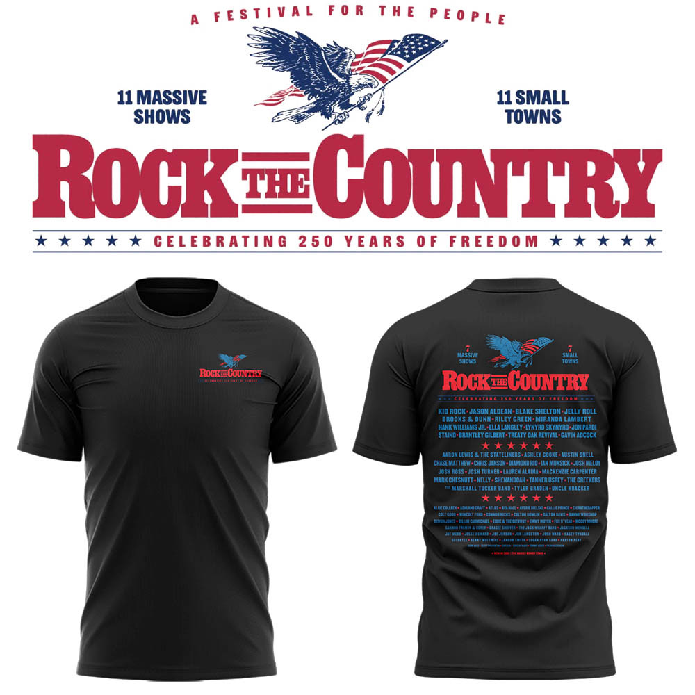 Rock The Country 2026 T-Shirt Celebrate 250 Years Of Freedom Shirt Gift For Music Lovers