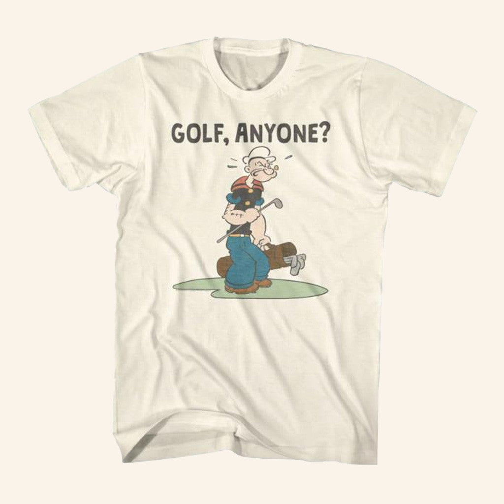 Rockabilia Merch Popeye Popeye Golf Anyone T-Shirt Gifts For Friends Rockabilia Merch Popeye Popeye Golf Anyone T-Shirt Gifts For Friends