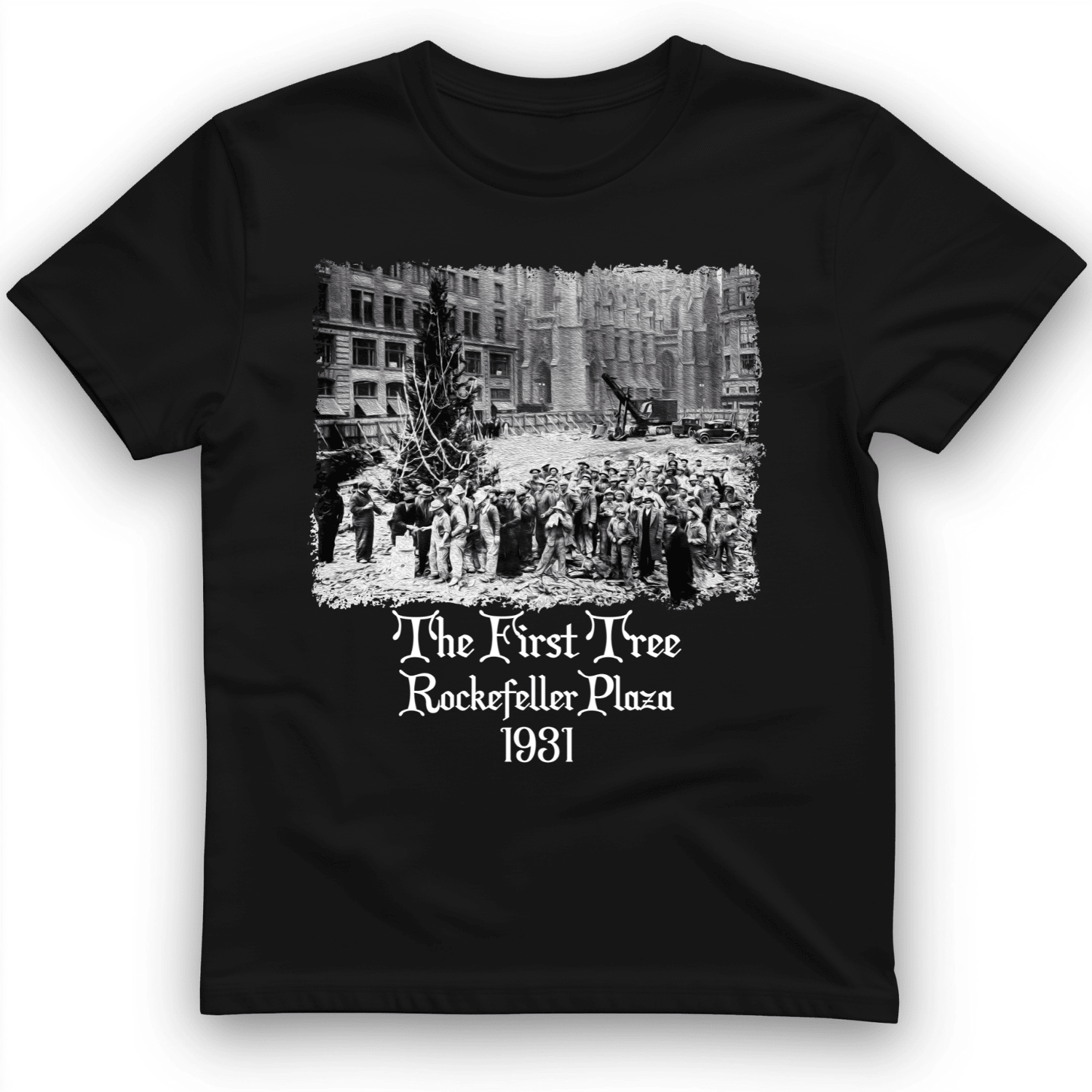 Rockefeller XMas Tree Vintage T-Shirt Trendy Clothes Unique Presents For Father